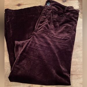 Maeve Anthropologie Brown Colette Full Length High Rise Wide Leg Trousers XL